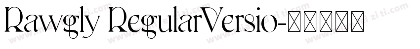 Rawgly RegularVersio字体转换
